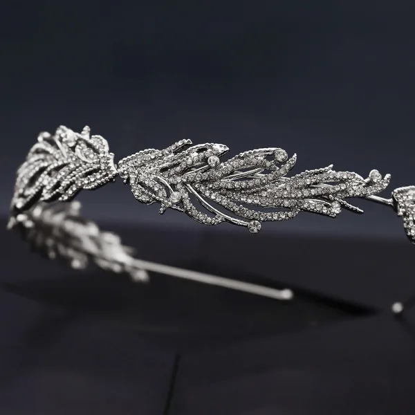 Fine Sølv Hårbøyle Har Tilbehor 2020 Legering Rhinestone Hodepynt Tilbehør