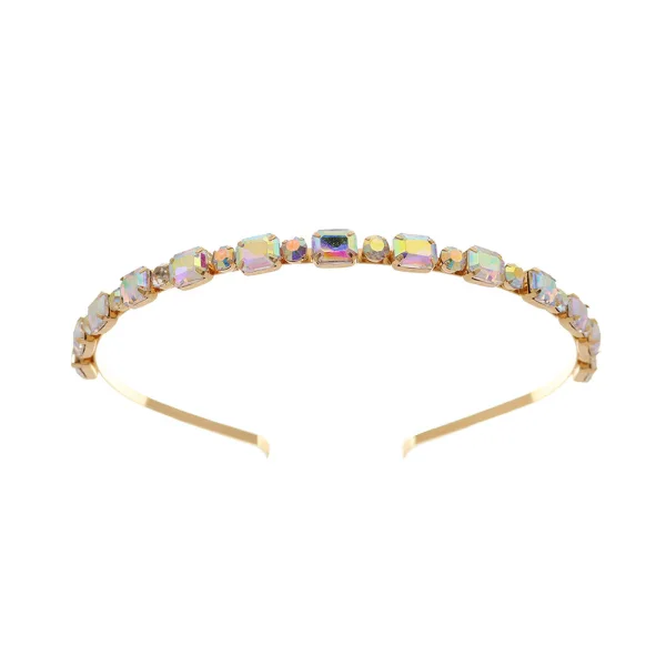 Snygga / Fina Guld Hair Hoop Brud Huvudbonad 2020 Metall Rhinestone Hårsmycken Tillbehör