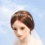 Enkla Silver Rhinestone Blomma Hair Hoop Brud Huvudbonad 2020 Metall Hårsmycken Bröllop Tillbehör
