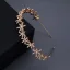 Enkla Silver Rhinestone Blomma Hair Hoop Brud Huvudbonad 2020 Metall Hårsmycken Bröllop Tillbehör