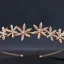 Enkla Silver Rhinestone Blomma Hair Hoop Brud Huvudbonad 2020 Metall Hårsmycken Bröllop Tillbehör