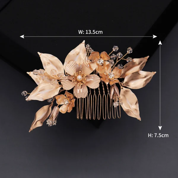 Chic / Beautiful Gold Hair Comb Wedding Accessories 2020 Alloy Crystal Rhinestone Bridal Hair Accessories