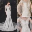Chic / Belle Ivoire Satin Transparentes Robe De Mariée 2020 Trompette / Sirène Encolure Dégagée Manches Courtes Perlage Gland Appliques En Dentelle Tribunal Train