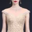 Haut de Gamme Transparentes Robe De Soirée 2020 Trompette / Sirène Encolure Dégagée Sans Manches Perlage Paillettes Faux Diamant Train De Balayage Volants Robe De Ceremonie