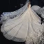 Romantic Champagne Bridal Wedding Dresses 2020 Ball Gown Off-The-Shoulder Short Sleeve Backless Appliques Lace Beading Glitter Tulle Cathedral Train Ruffle