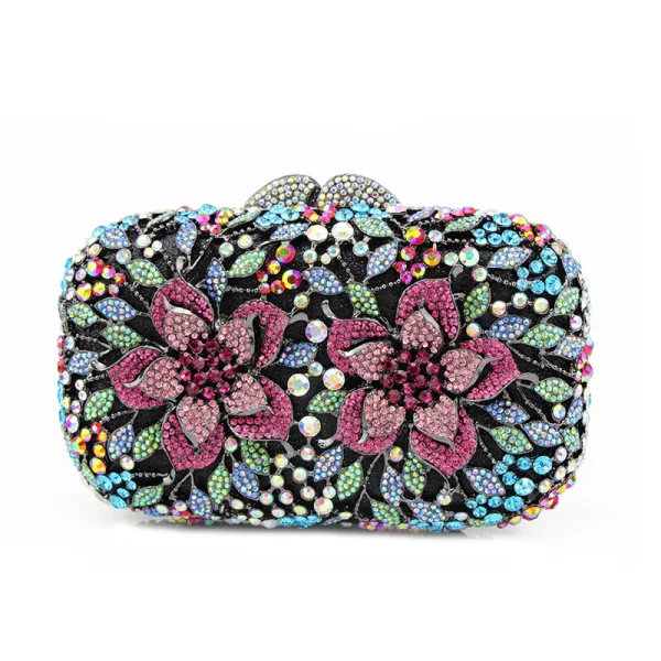 Amazing / Unique Silver Clutch Bags Beading Pierced Rhinestone Metal Evening Party Accessories 2019