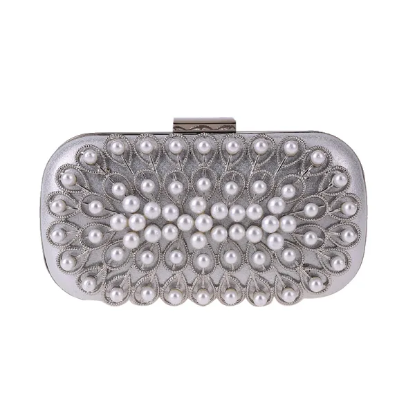 Charming Gold Pearl Square Clutch Bags 2020