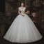 High End Ivory / Creme Spitze Brautkleider / Hochzeitskleider 2020 Ballkleid Durchsichtige Tiefer V-Ausschnitt Kurze Ärmel Rückenfreies Handgefertigt Perlenstickerei Glanz Tülle Lange Rüschen
