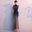 Scintillantes Multi-Couleurs Robe De Soirée 2020 Trompette / Sirène Transparentes Col Haut Sans Manches Appliques En Dentelle Perlage Faux Diamant Gland Longue Robe De Ceremonie
