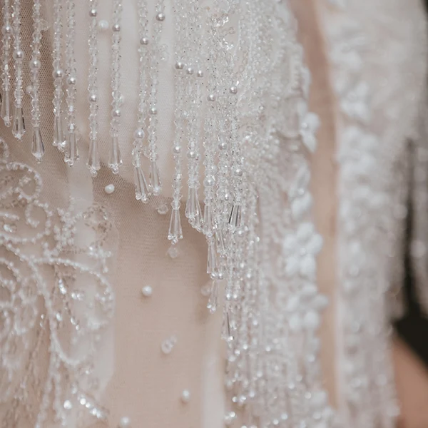 Elegant Ivory Outdoor / Garden Wedding Dresses 2020 Ball Gown See-through Deep V-Neck Sleeveless Backless Appliques Flower Pearl Beading Tassel Glitter Tulle Floor-Length / Long Ruffle