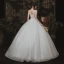 Chic / Beautiful Ivory Outdoor / Garden Wedding Dresses 2020 Ball Gown See-through Deep V-Neck Sleeveless Backless Beading Floor-Length / Long Ruffle