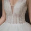 Chic / Beautiful Ivory Outdoor / Garden Wedding Dresses 2020 Ball Gown See-through Deep V-Neck Sleeveless Backless Beading Floor-Length / Long Ruffle