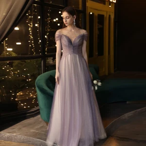 Elegant Drue Selskapskjoler 2020 Prinsesse Gjennomsiktig Scoop Halsen Korte Ermer Beading Glitter Tyll Feie Tog Buste Ryggløse Formelle Kjoler