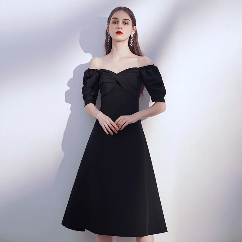 blue dress for baby girl Short Black Prom Dresses, Short Black Formal Homecoming Dresses, Littl –  Eip Collection main image 0
