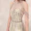 Haute Basse Champagne Transparentes Robe De Cocktail 2020 Princesse Encolure Dégagée Sans Manches Fait main Perlage Asymétrique Volants Robe De Ceremonie