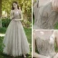 Élégant Champagne Robe De Bal 2020 Princesse Bretelles Spaghetti Sans Manches Appliques En Dentelle Faux Diamant Longue Volants Dos Nu Robe De Ceremonie