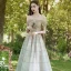 Best Gold Prom Dresses 2020 Ball Gown Off-The-Shoulder Short Sleeve Rhinestone Beading Floor-Length / Long Ruffle Backless Formal Dresses