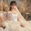 Romantique Ivoire La Mariée Robe De Mariée 2020 Robe Boule Bustier Sans Manches Dos Nu Glitter Tulle Cathedral Train Volants