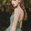 Elegant Sage Green Evening Dresses  Prom Dresses 2020 A-Line / Princess Shoulders Sleeveless Appliques Butterfly Lace Glitter Tulle Floor-Length / Long Ruffle Backless