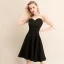 Fashion Black Homecoming Graduation Dresses 2020 A-Line / Princess Square Neckline Puffy Short Sleeve Pearl Backless Short Little Black Dress