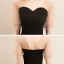 Fashion Black Homecoming Graduation Dresses 2020 A-Line / Princess Square Neckline Puffy Short Sleeve Pearl Backless Short Little Black Dress