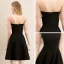 Fashion Black Homecoming Graduation Dresses 2020 A-Line / Princess Square Neckline Puffy Short Sleeve Pearl Backless Short Little Black Dress