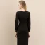Modest / Simple Black Homecoming Graduation Dresses 2020 A-Line / Princess Square Neckline Puffy Long Sleeve Short Formal Dresses