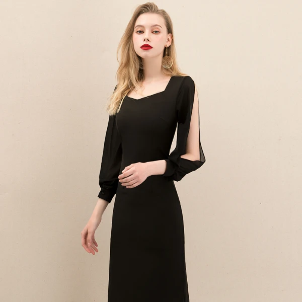 black and white heart dress Black Short Sleeve Mini Dress - All Dresses main image 1