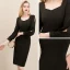 Modest / Simple Black Homecoming Graduation Dresses 2020 A-Line / Princess Square Neckline Puffy Long Sleeve Short Formal Dresses