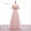 Fine Perle Rosa Brudepikekjoler 2020 Prinsesse Ryggløse Beading Glitter Tyll Lange Buste