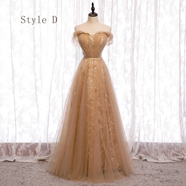 Élégant Marron Robe Demoiselle D'honneur 2020 Princesse Dos Nu Ceinture Étoile Appliques En Dentelle Paillettes Longue Volants