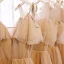 Elegant Brown Bridesmaid Dresses 2020 A-Line / Princess Short Sleeve Backless Rhinestone Floor-Length / Long Ruffle