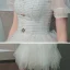 Fashion Ivory Homecoming Graduation Dresses 2020 A-Line / Princess Square Neckline Puffy Short Sleeve Beading Pearl Sequins Short Cascading Ruffles Backless