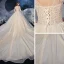 Best Champagne Bridal Wedding Dresses 2020 Ball Gown See-through Scoop Neck Long Sleeve Backless Beading Glitter Tulle Cathedral Train Ruffle