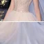 Mode Champagne La Mariée Robe De Mariée 2020 Robe Boule V-Cou Manches Courtes Perlage Perle Glitter Tulle Cathedral Train Volants