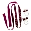 Mode Burgundy Velour Pannband Tillbehör 2020 Kristall Rhinestone Örhängen Hårsmycken