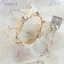 Charmant Doré Bijoux Mariage 2020 Alliage Perle Tiare Gland Boucles D'Oreilles Accessoire Cheveux Mariage