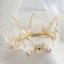 Charmant Doré Bijoux Mariage 2020 Alliage Perle Tiare Gland Boucles D'Oreilles Accessoire Cheveux Mariage