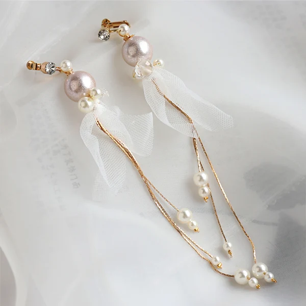 Charmant Doré Bijoux Mariage 2020 Alliage Perle Tiare Gland Boucles D'Oreilles Accessoire Cheveux Mariage