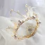 Charmant Doré Bijoux Mariage 2020 Alliage Perle Tiare Gland Boucles D'Oreilles Accessoire Cheveux Mariage