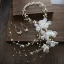 Elegant Ivory Silk Flower Headbands Bridal Hair Accessories 2020 Alloy Pearl Earrings Headpieces Bridal Jewelry