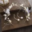 Fée Des Fleurs Doré Cerceau de cheveux Accessoire Cheveux Mariage 2020 Alliage Papillon Fleur De Soie Perlage Perle Boucles D'Oreilles Accessoire Cheveux Bijoux Mariage