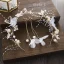 Fée Des Fleurs Doré Cerceau de cheveux Accessoire Cheveux Mariage 2020 Alliage Papillon Fleur De Soie Perlage Perle Boucles D'Oreilles Accessoire Cheveux Bijoux Mariage