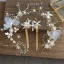 Fée Des Fleurs Doré Cerceau de cheveux Accessoire Cheveux Mariage 2020 Alliage Papillon Fleur De Soie Perlage Perle Boucles D'Oreilles Accessoire Cheveux Bijoux Mariage