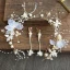 Fée Des Fleurs Doré Cerceau de cheveux Accessoire Cheveux Mariage 2020 Alliage Papillon Fleur De Soie Perlage Perle Boucles D'Oreilles Accessoire Cheveux Bijoux Mariage