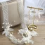 Elegant Ivory Bridal Jewelry 2020 Lace-up Flower Pearl Earrings Headbands Bridal Hair Accessories