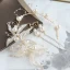 Chic / Beautiful Gold Bridal Jewelry 2020 Alloy Beading Pearl Tassel Earrings Hair Hoop Headpieces Wedding Accessories