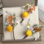 Amazing / Unique Orange Headbands Flower Bridal Hair Accessories 2020 Earrings Headpieces Accessories