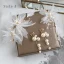 Schöne Ivory / Creme Seidenblume Brautschmuck 2020 Legierung Perle Kristall Ohrringe Kopfschmuck Hochzeit Brautaccessoires