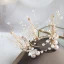Fine Gull Brudesmykker 2020 Legering Beading Perle Øredobber Tiara Bryllup Tilbehør
